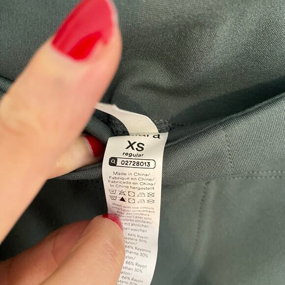 Halara Flex High Waisted Flare Leg Work Pants Womens Size XS Trousers Green - Picture 6 of 8